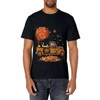 Boston Terrier Pumpkins Truck Autumn Leaf Fall thanksgiving T-Shirt