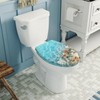 Elongated Toilet Seat coral summer beach sea water Summer Resin
