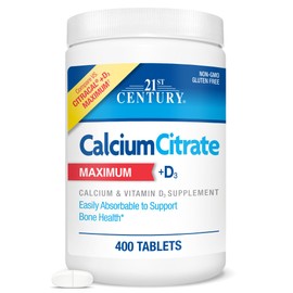 21st Century 21st Century Vitamins Calcium Citrate Plus D3 Maximum Tablets, 400 Count