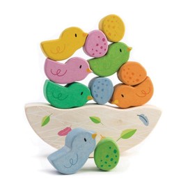 Tender Leaf Toys - Rocking Baby Birds - 12 Piece Balance Toy - STEM Toy - Early Learning to Develop Strategic Thinking and Fine Motor Skills - Wooden Toy Stacker & Balance Educational Game - Age 18m+