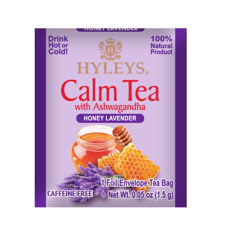 Hyleys Calm Tea with Ashwagandha - Lavender & Honey Flavor