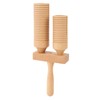 Chinese Bangzi Wooden Cylinder Clapper Treble Bass Percussion Musical Instruments