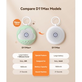 Dreamegg White Noise Machine - Portable Sound Machine Baby with Safe Silicone Cover, Features Powerful Battery, 21 Soothing Sound, Noise Canceling for Sleeping, Baby Registry Gift, Nursery(Green)