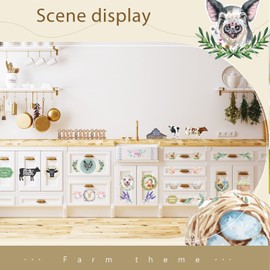 BBTO 12 Sheets Rub on Transfers for Crafts and Furniture Rub on Transfer Stickers Rub on Decals for Wood DIY Paper Home Decor, 5.5 x 5.7 Inch(Rustic Style)