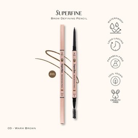 Oz Lab Beauty Superfine Micro Brow Pencil – 1.5mm Ultra-Fine Tip, Waterproof, Vegan Formula, 6 Shades – Long-Lasting Natural Eyebrow Pencil (03 - Warm Brown, 0.08G/0.002 FL.OZ（pack of 1）)