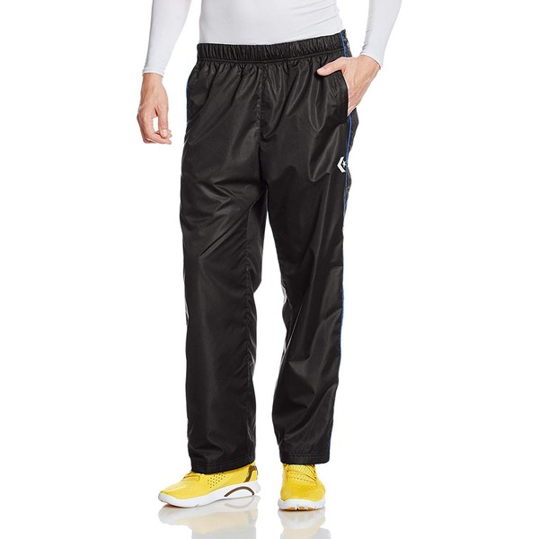 Converse CB162501P Men's Basketball Wear Warm Up Pants (Side Full Open), multicolor (black / white)