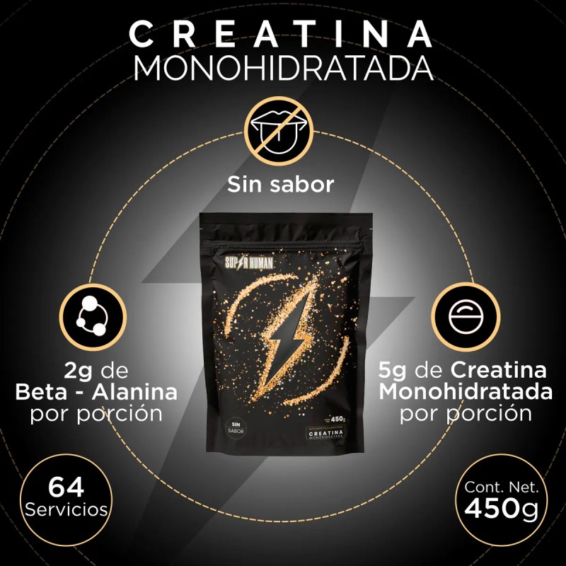 Creatina - Supr Human - 450gr Sin Sabor