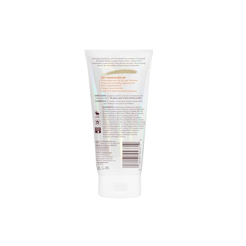 Cocoa Butter Formula Shimmer Radiance Body Gloss with Vitamin E,