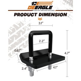 DEEAGLE Hitch Tightener Anti Rattle Stabilizer for 1.25" to 2" Trailer Hitches Reduce Movement On Hitch Mount Cargo Carrier Bike Rack Boat, RV Trailer Accessories