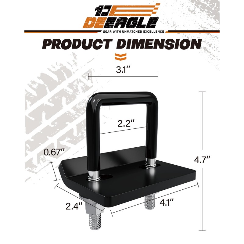 DEEAGLE Hitch Tightener Anti Rattle Stabilizer for 1.25" to 2"