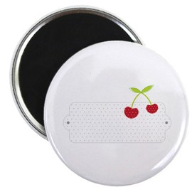 CafePress Blank Cherry Label Magnets 2.25" Round Magnet, Refrigerator Magnet