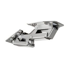 Gedotec Upfold Hinge with Soft-Close Damping | Pack of 4 - CH 300 | Nickel-Plated Steel | Adjustable Cabinet Hinge | Furniture Hinge for Overlying Stop | Caravan Hinge