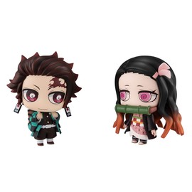 Megahouse Demon Slayer: Kimetsu No Yaiba: Chimi-Mega Kamado & Nezuko Buddy Series 2Piece Figure Set, Multicolor