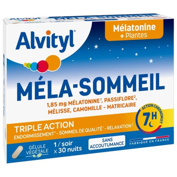 Alvityl Méla-Sommeil Triple Action Gélules, 30 capsules
