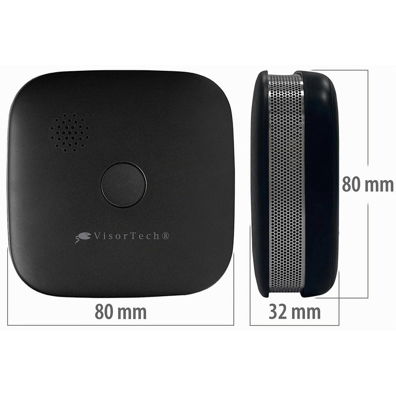 VisorTech Set of 5 Compact WLAN Design Smoke Detectors with