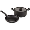 Brunner Campingartikel Aluminium PaN with diameter 24 CM Red -