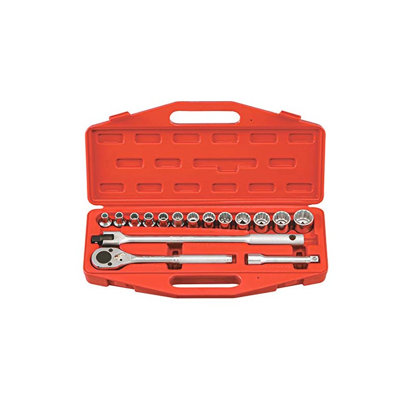 Genius Tools 16 Piece 1/2" Dr. SAE Hand Socket Set