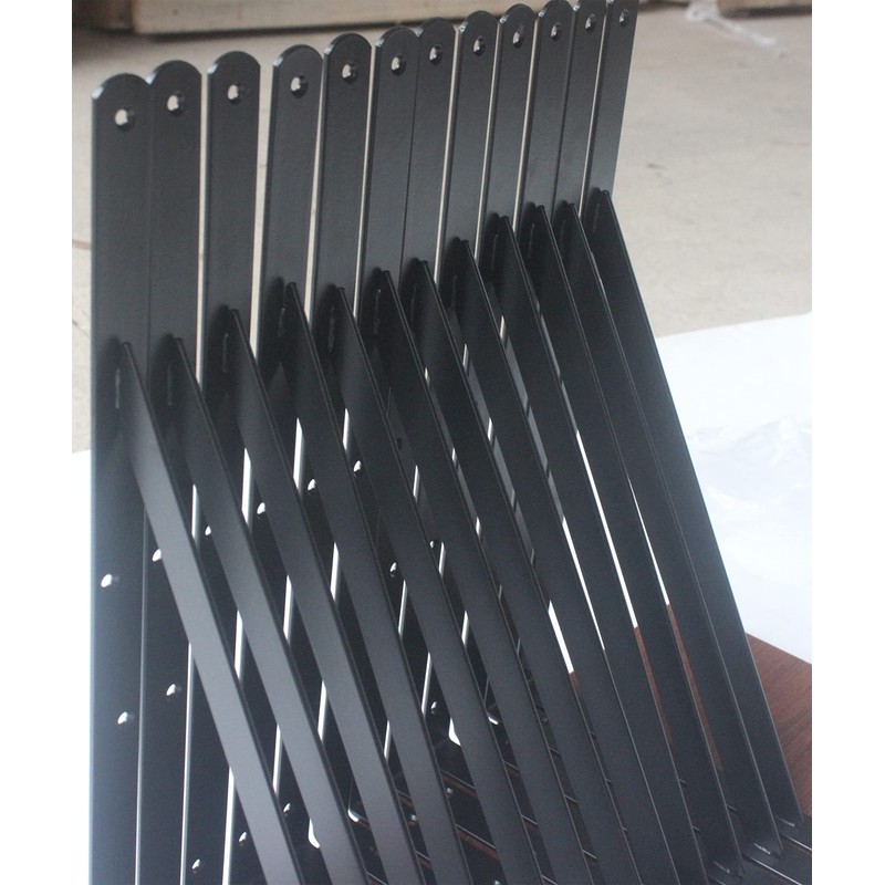 12 Pack L18" x H 12" Black Heavy Duty Shelf