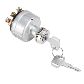 Ignition Switch,Ignition Starter Switch with 6 Terminal Wire Digger 2 Keys Compatible with Kobelco SK200-3 SK200-5 SK120-5