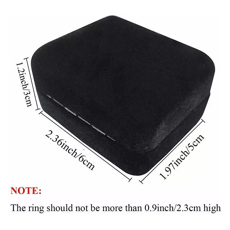 GBYAN Velvet Ring Box with LED Light Jewelry Display Gift