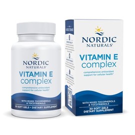 Nordic Naturals Complejo de vitamina E – 30 geles blandos – Tocoferoles y tocotrienoles mezclados – Apoya el equilibrio metabólico, la salud celular y