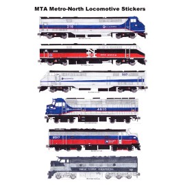MTA Metro-North Commuter Railroad Locomotive 6 individual Stickers Andy Fletcher