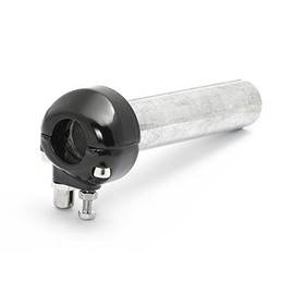 Dock66 Motorcycle Parts Clamp 22 mm Black with Metal Rotating Sleeve