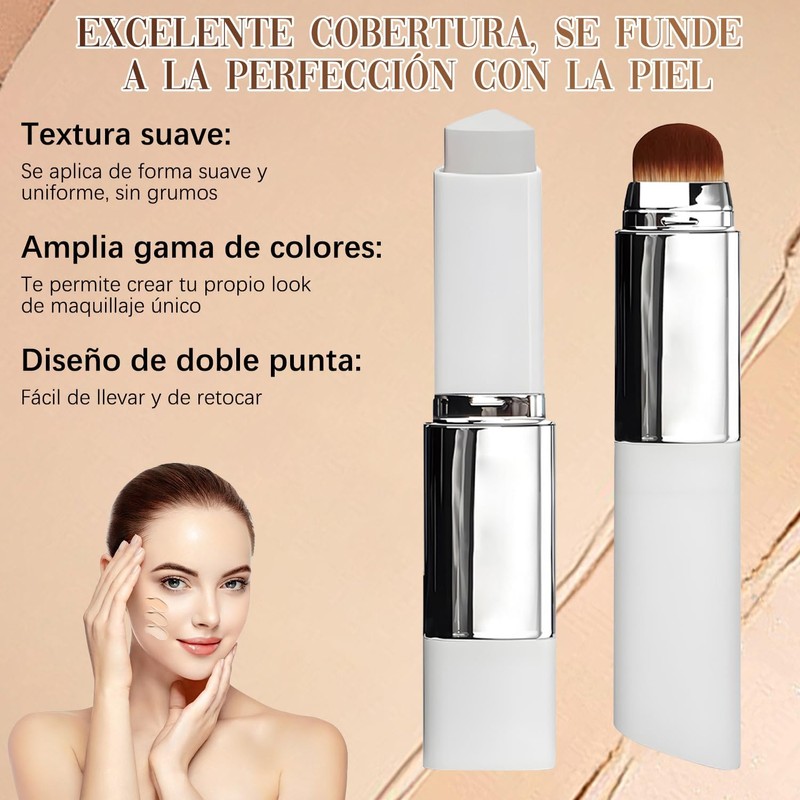 2025 Nuevo 2-in-1 Foundation Stick Full Coverage, Cover Cream Stick