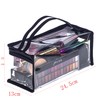 Pequeña bolsa rectangular de PVC transparente para maquillaje, organizador de