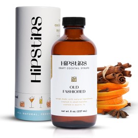 HipStirs Old Fashioned Mix - Our Old Fashioned Syrup uses Real Blood Orange Bitters for Cocktails to Make a Perfect Old Fashioned Cocktail Mix - Old Fashioned Cocktail Syrup (Old Fashioned, 8 Fl Oz)
