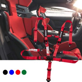 Kyostar 5 Point Black Series Latch and Link Safety Harness Set(Red)