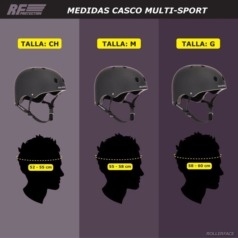 Rollerface Casco Multi-sport, Doble Certificado De Seguridad