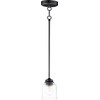 Maxim 91260CDBK Acadia Seedy Glass Bell Pendant Ceiling Light, 1-Light 60 Watt, 7"H x 5"W, Black