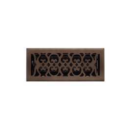 Naiture Hut 2" X 10" (3-1/2" X 11-3/8" Overall) Steel Floor Register in Oil Rubbed Bronze Finish