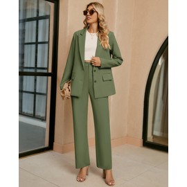 Luvamia Womens Business Casual Outfits - Two Piece Sets for Women - Olive Green - Size X-Large to 18