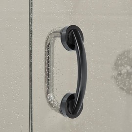 Housoutil No Drilling Shower Handle, 2PCS Powerful Suction Cup Bathroom Handles, Glass Door and Window Grab Bar for Bathroom Sliding Doors, Cabinets, Wardrobes