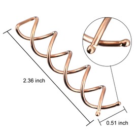 Spiral Hair Pin Spin Pin Spiral Hair Clip Spin Clip Bun Stick Pick for DIY Style 20 Pack (Rose Gold)