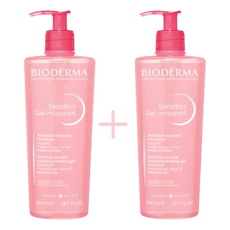 Bioderma Sensibio Gel Moussant 500ml Pack 2 Normal A Sensible
