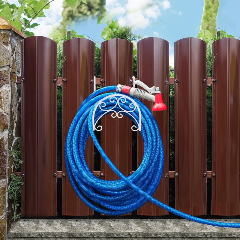 Wonderjune 2 Pcs Hose Holder Wall Mount Garden Heavy Duty