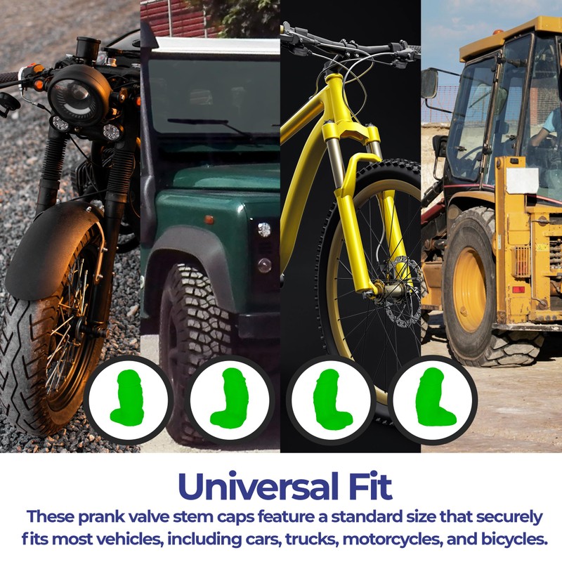 4PCS Valve Stem Caps | Durable Plastic Tire Valve Covers