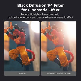 SmallRig 4 x 5.65 Square Black Diffusion 1/4" Filter, Dreamy Cinematic Effect, 4mm Thick Multi Layer Coating, Compatible with 4 x 5.65 Matte Box, for SmallRig Matte Box 3575/3680 / 3641-4740