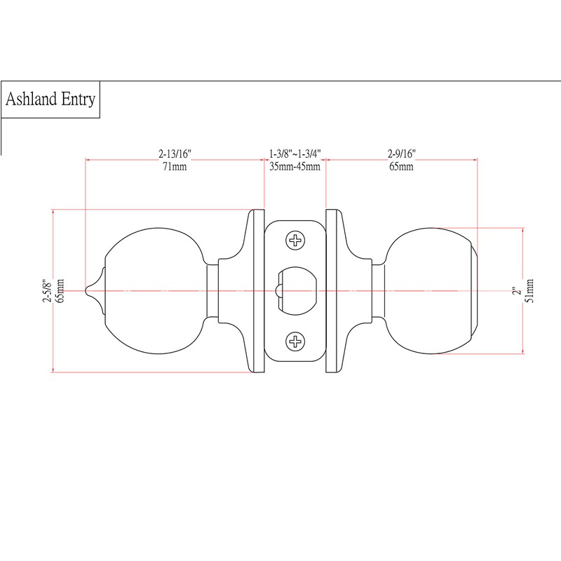 Designers Impressions Ashland Design Satin Nickel Entry Knob with Matching