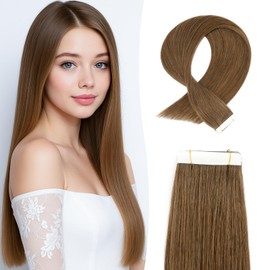 Tape Extensions Echthaar 10pcs 35 cm Schokoladenbraun Remy Invisible Haar Tape In Haarverlängerung Natürlich 15g 14 Zoll #04 Glattes Echthaar Skin Weft Tape