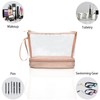 Ethereal Clear Makeup Bag, TSA Travel Makeup Organizer Bag Rose