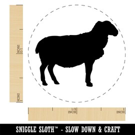 Solid Sheep Farm Animal Rubber Stamp for Stamping Crafting Planners - 1 Inch Medium