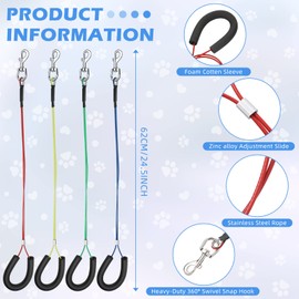 4 Pcs Grooming Loops for Dog Grooming Noose Restraint Grooming Loops for Dogs Groomers Long Noose for Grooming Pet Grooming Table Small Medium Dog Bathing Station