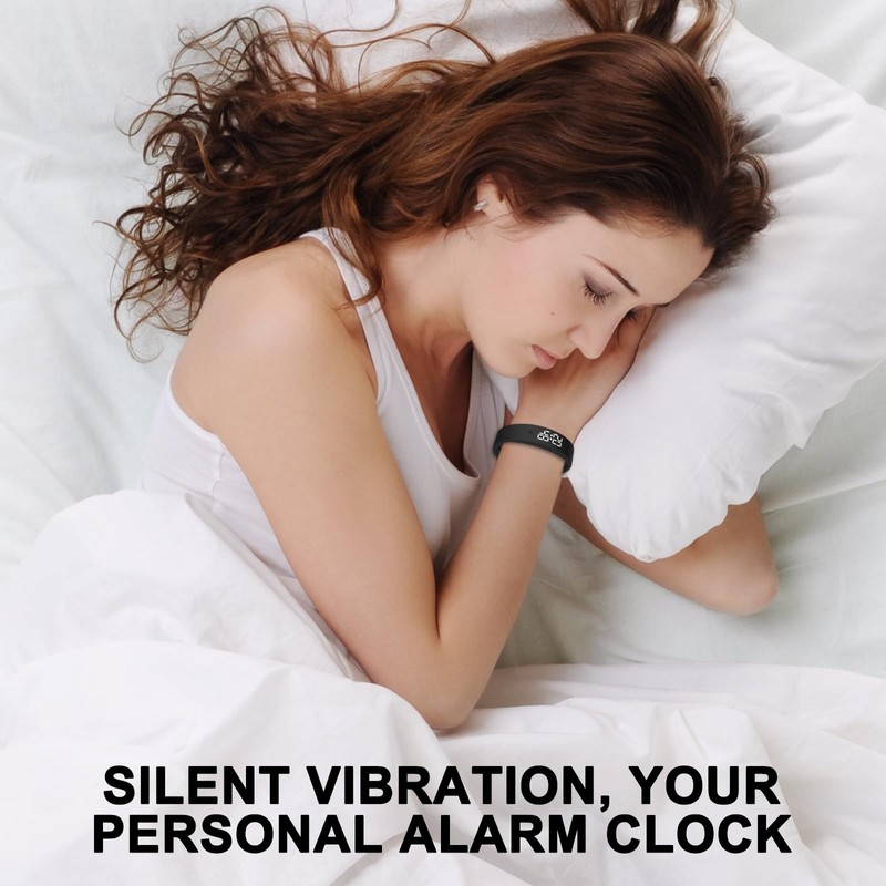 Bracelet Alarm Clock Black Vibration Alarm Clock Bracelet Alarm Clock