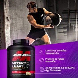 Nitro Tech 100% Whey Gold 5lb Sabor Strawberry Shortcake