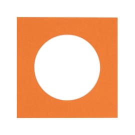 CountryArtHouse Orange Acid Free 30x30 Circle Picture Frame Mat with White Core Bevel Cut for 26x26 Pictures - Fits 30x30 Frame - Pack of 1 Matboard Show Kit with Acid Free Backing & Clear Bag