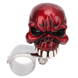 Steering Wheel Spinner Knob Skull Shape Universal Power Handle for Cars Trucks Tractors BoatsRed